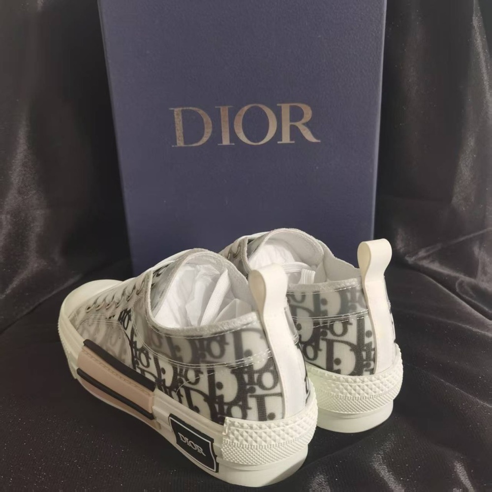Dior White and Gray Women's Sneakers - Picture 2 of 4